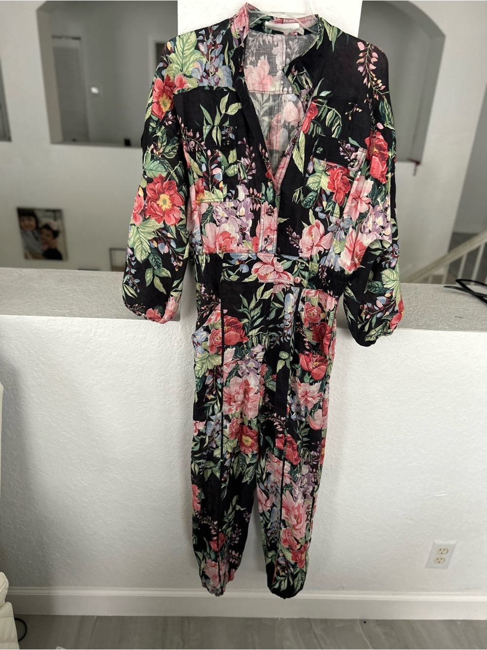Zimmermann Navy floral jumpsuit